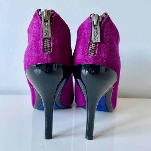 Kenneth Cole Reaction Purple Suede Booties - Size 7 - Picture 3 of 10